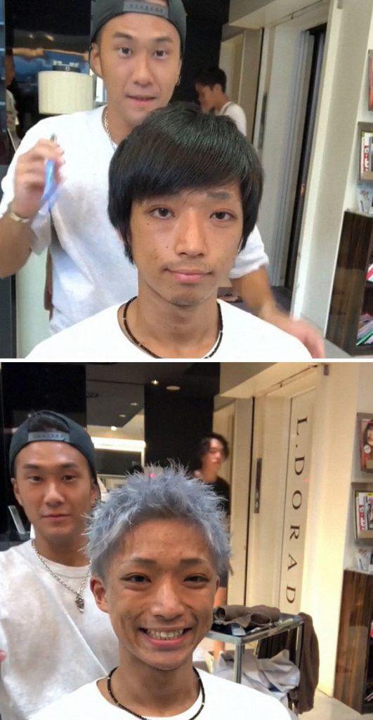 Japonês mostra diferença que corte de cabelo pode fazer