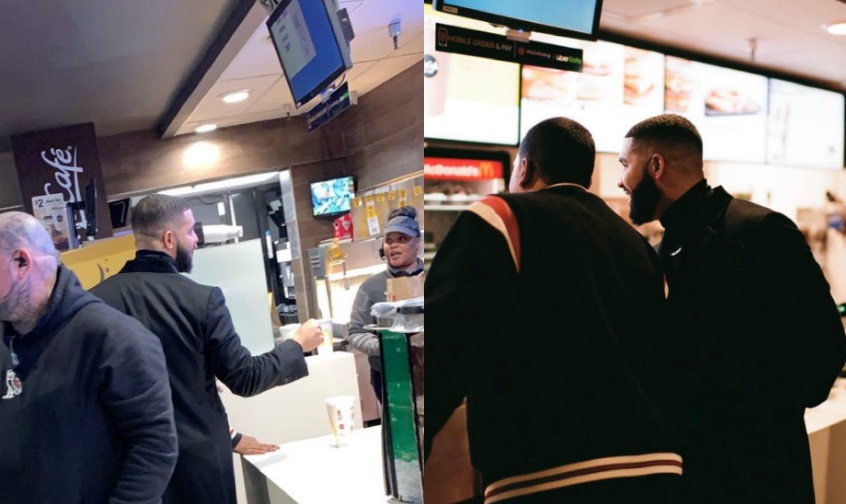Drake teria deixado gorjeta de R$ 73 mil a funcionários do McDonalds