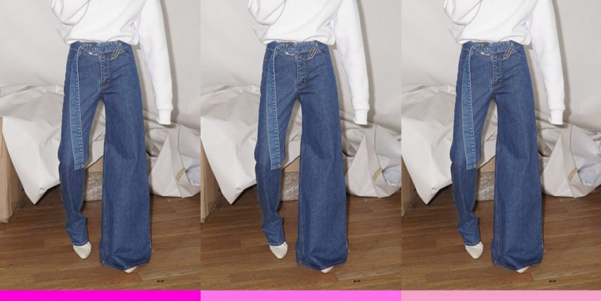 Jeans assimétricos