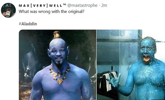 Fãs criticam o quanto Will Smith está azul no papel do Gênio da Lâmpada