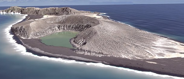 NASA confirma o surgimento de nova ilha no pacífico sul