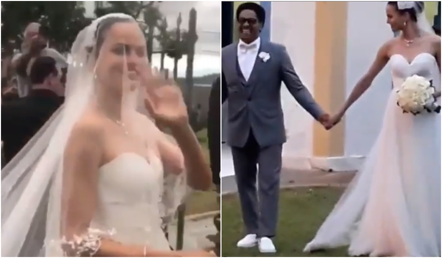 Modelo brasileira e filho de Bob Marley se casam em Minas Gerais
