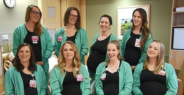 Nove enfermeiras do mesmo setor ficam grávidas ao mesmo tempo, nos EUA