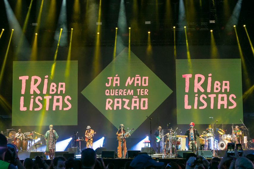 Trio movimentou o público no Palco Budweiser nesta sexta-feira (5)