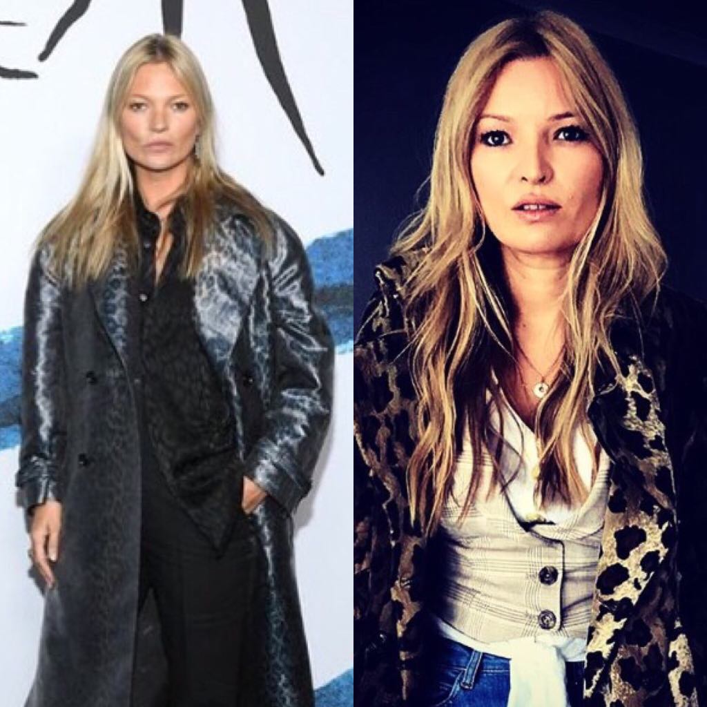 Conheça a 'gêmea' de Kate Moss que engana até paparazzi