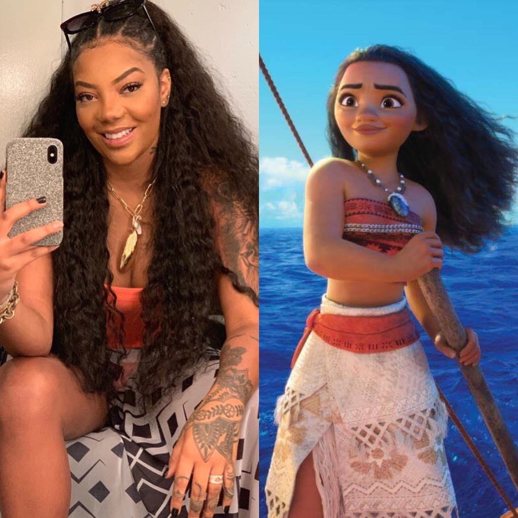Ludmila exibe aliança em foto e é comparada com a personagem Moana