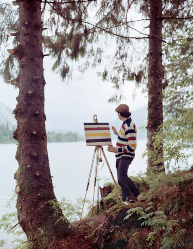 Hank Schmidt in der Beek é um pintor que usa de suas técnicas para ir a vistas maravilhosas e, em vez pintar o que vê, pinta suas próprias blusas.