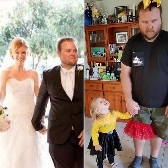 Pais mostram vida antes e depois dos filhos
