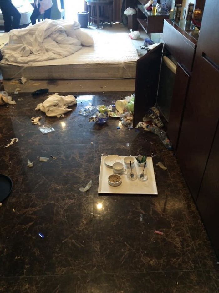 Estas fotos mostram péssimo comportamento de visitantes em hotéis 