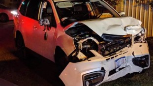 Subaru e Lamborghini destruídas