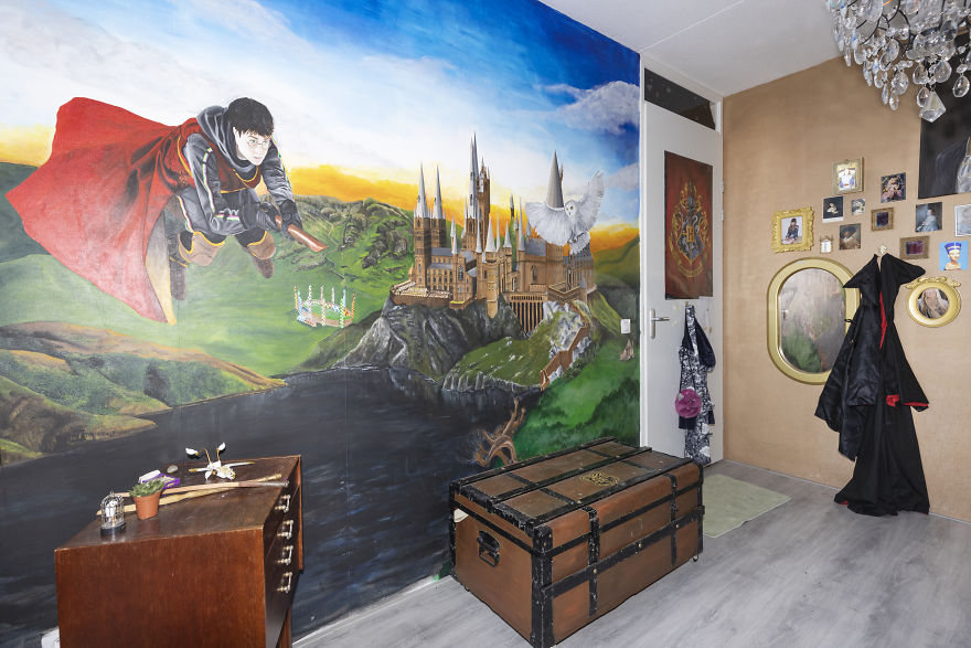 Mãe transforma quarto da filha em cenário de 'Harry Potter'
