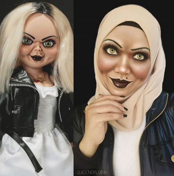 Com ajuda de hijab, maquiadora se transformar em personagens da cultura pop