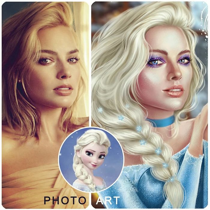 Margot Robbie como Elsa ('Frozen')
