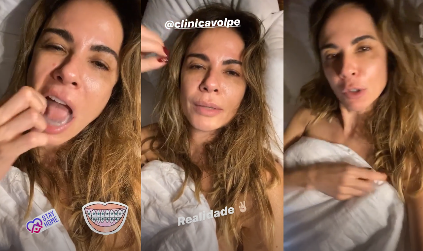 Luciana mostra rotina de sono na quarentena: "Pelada vendo séries"
