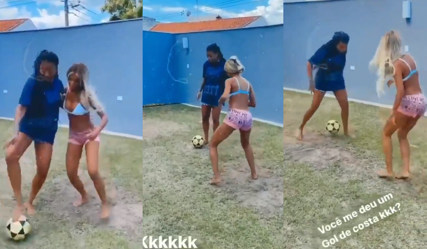 Ludmilla 'humilha' esposa no futebol com elástico, caneta e chapéu; assista