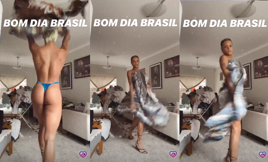 Só de fio dental e salto, Pabllo Vittar desfila em casa para seus seguidores