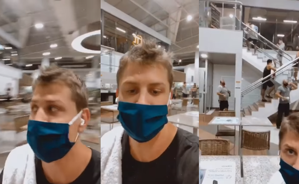 Ex-BBB Lucas Gallina fura quarentena para ir à academia e é criticado