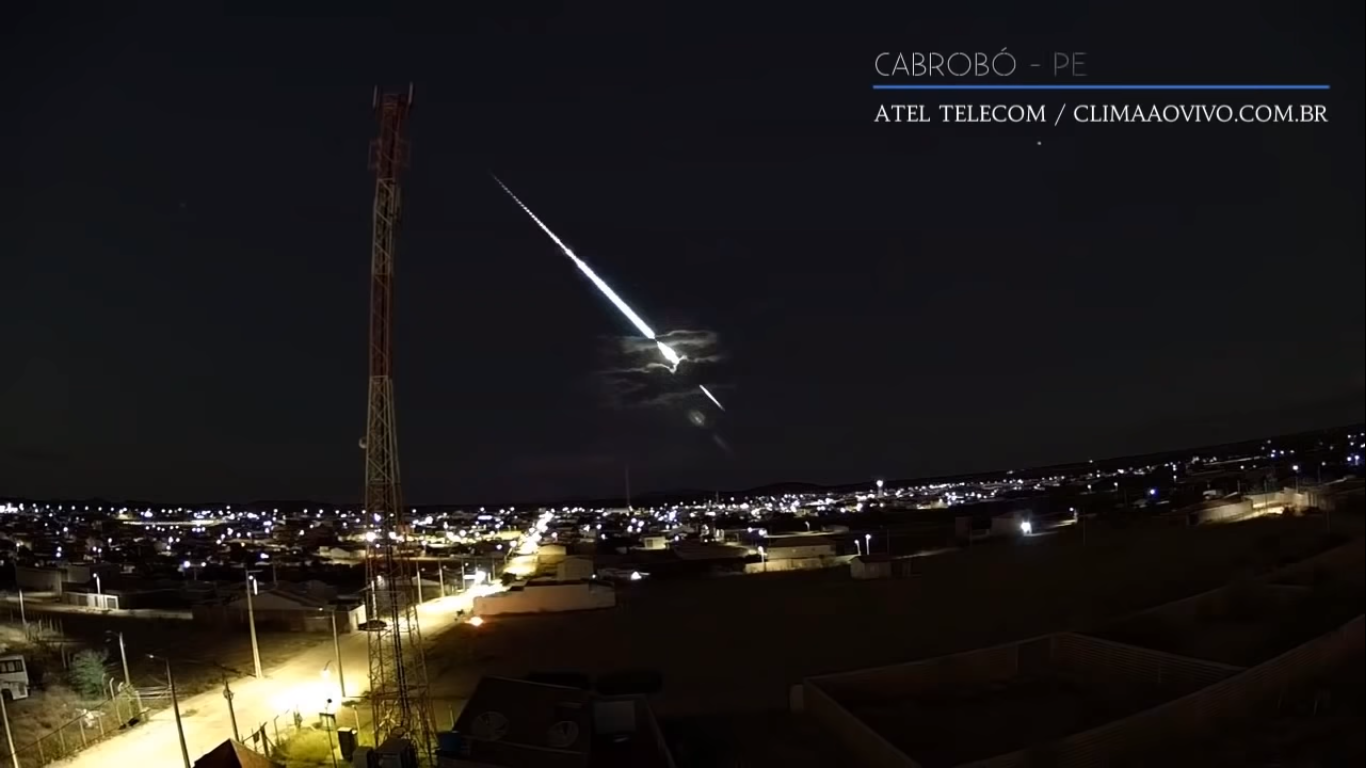 Meteoro é visto nos céus de cidades do Nordeste e imagens são assustadoras; veja