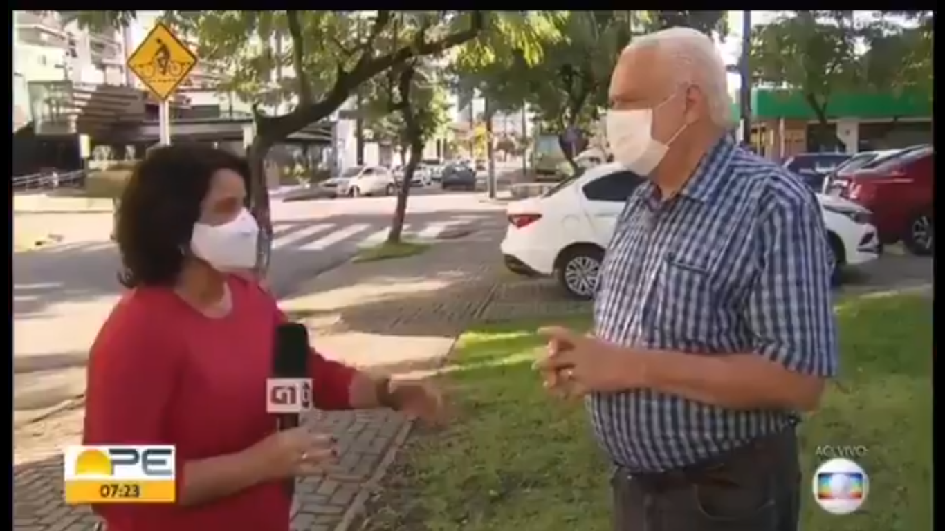 Repórter da Globo discute com entrevistado que criticou isolamento social