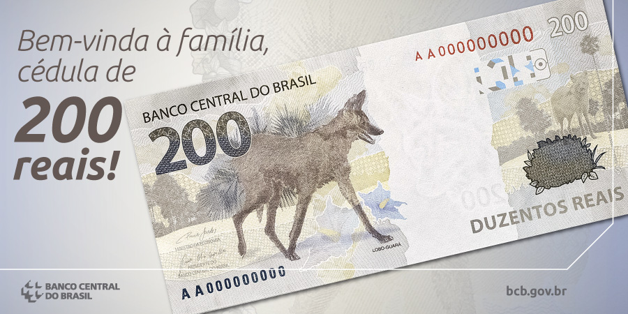 Banco Central mostra nova cédula de R$ 200 e ela já pode entrar em circulação