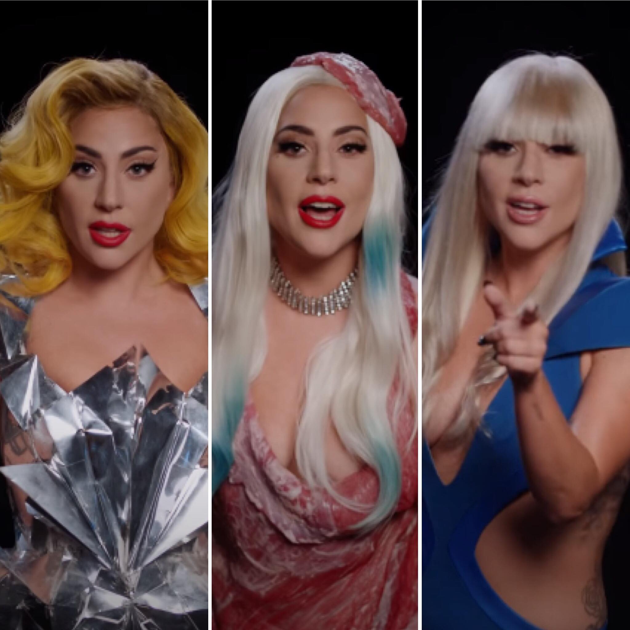 Lady Gaga revive looks icônicos de diferentes eras para incentivar voto
