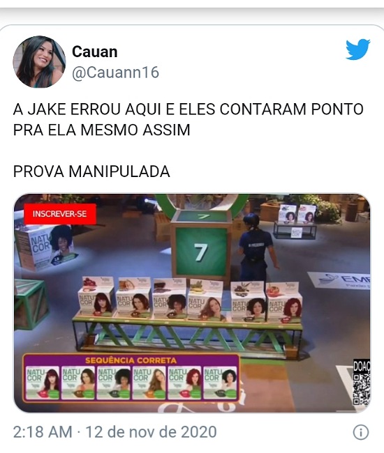 Prova do fazendeiro manipulada? Virgula explica ordem de tweets