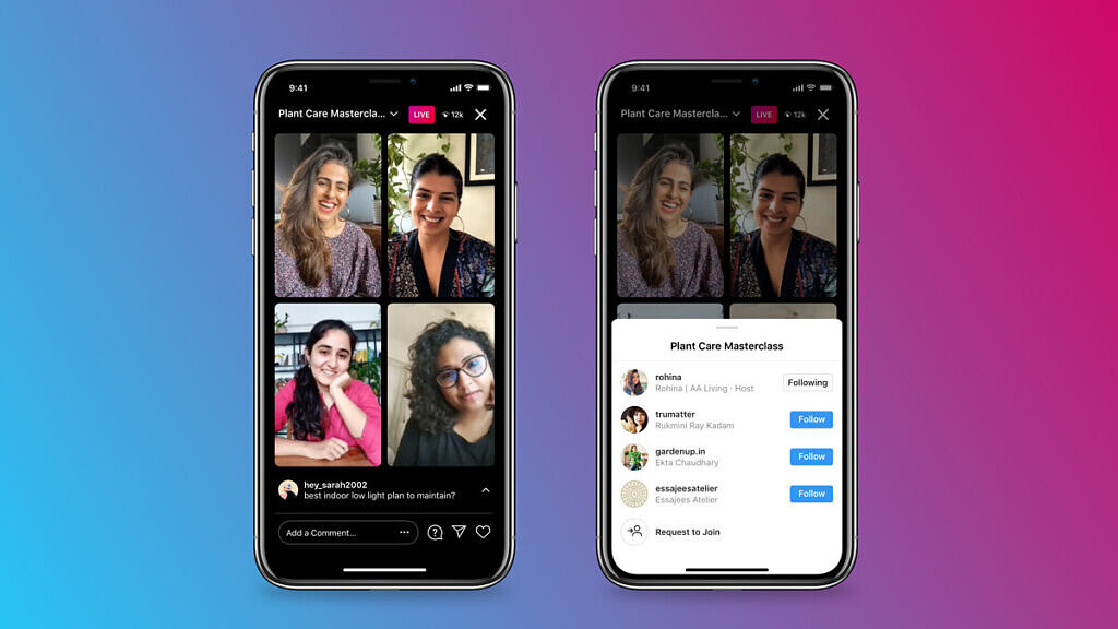 Instagram libera atualização que permite live com até 4 participantes
