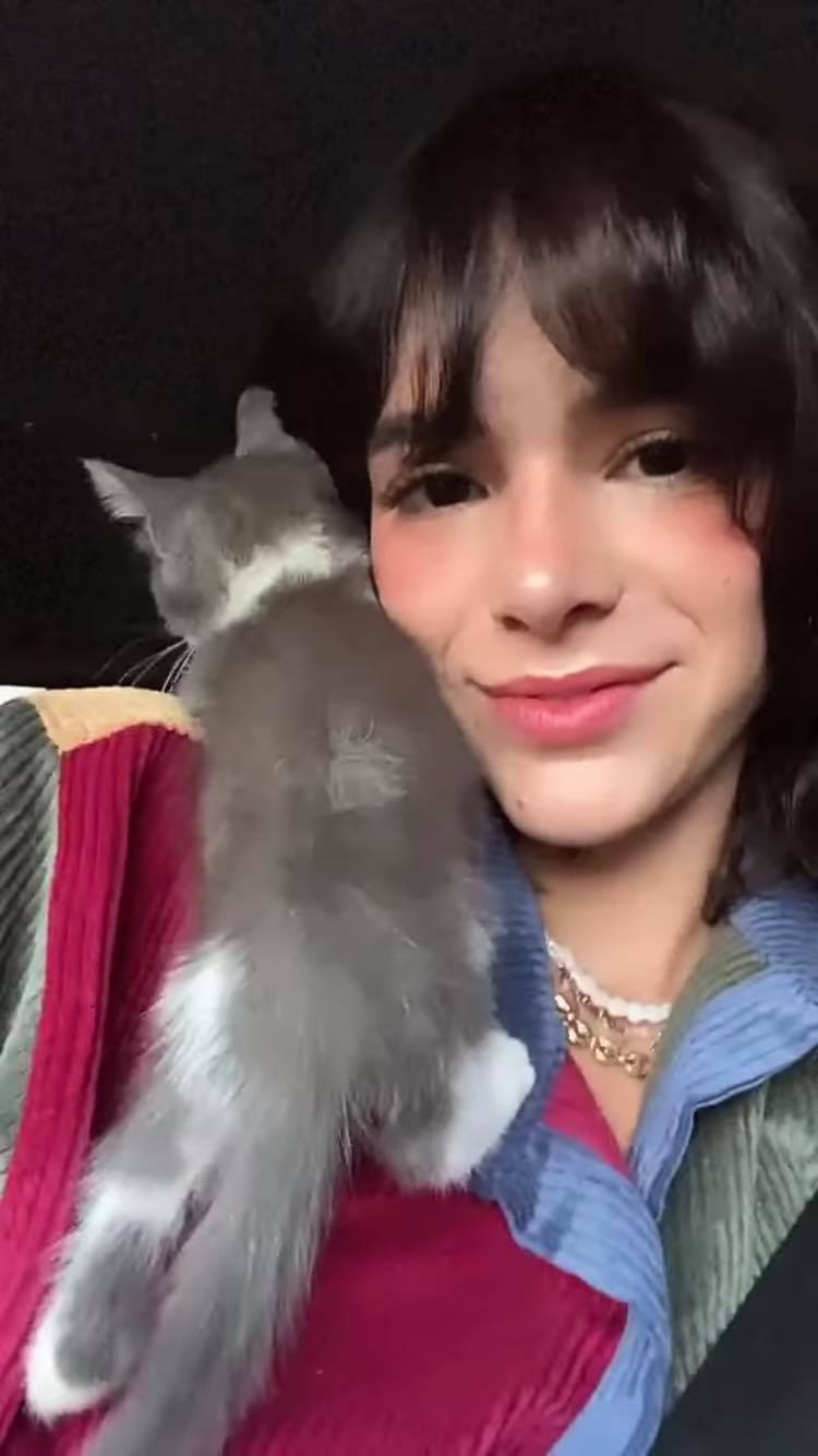 Bruna Marquezine e Enzo Celulari adotam filhote de gato