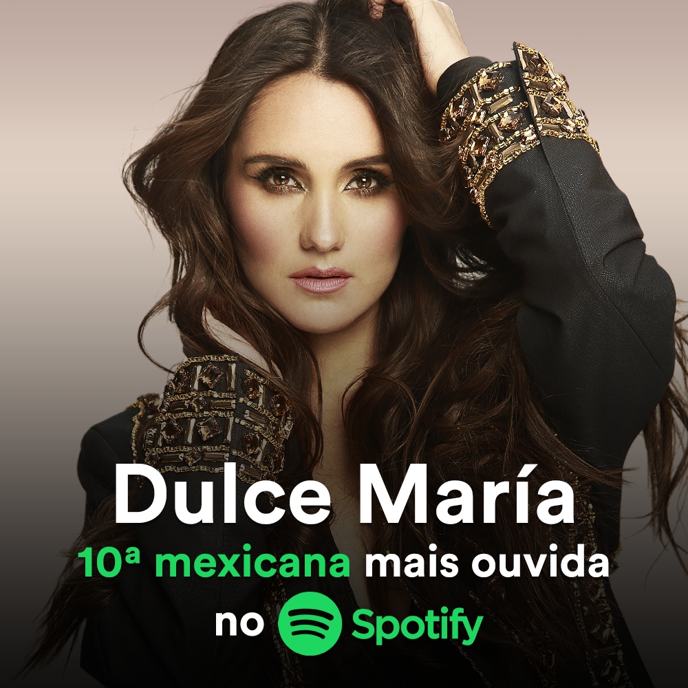 Dulce María entra para lista das 10 mexicanas com mais ouvintes mensais no mundo