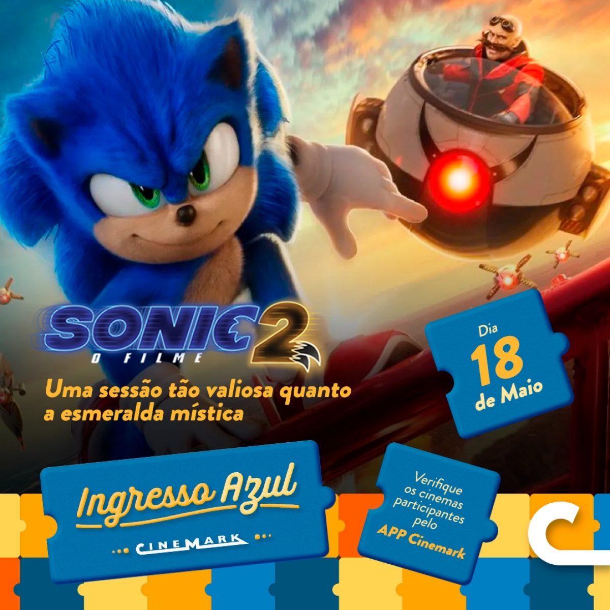 REALIZADO] Bilhetes Sonic 2: O Filme - Cinemas Cinemax Penafiel
