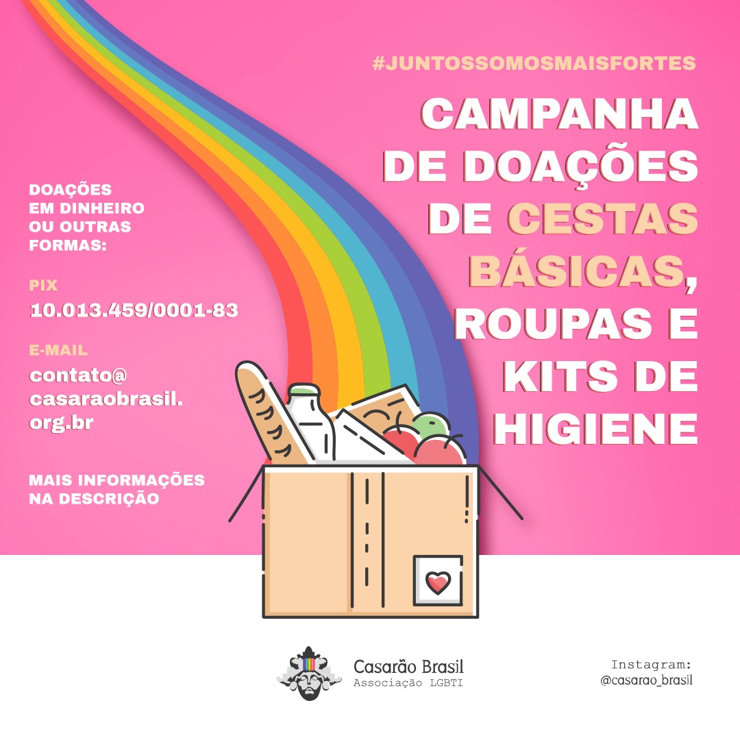 Casarão Brasil inicia nova campanha para população LGBTI em vulnerabilidade
