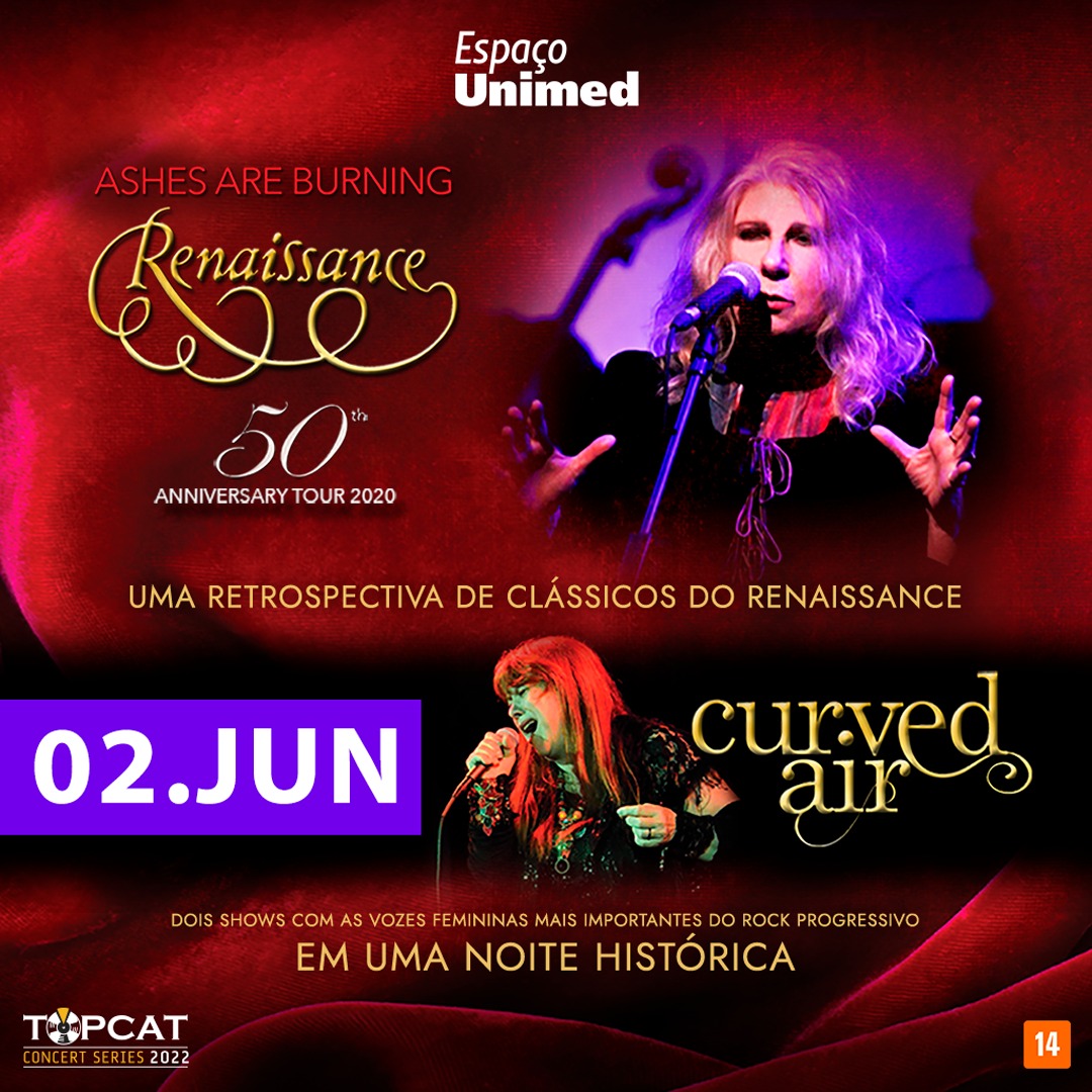 Renaissance e Curved Air se apresentam no Brasil em junho