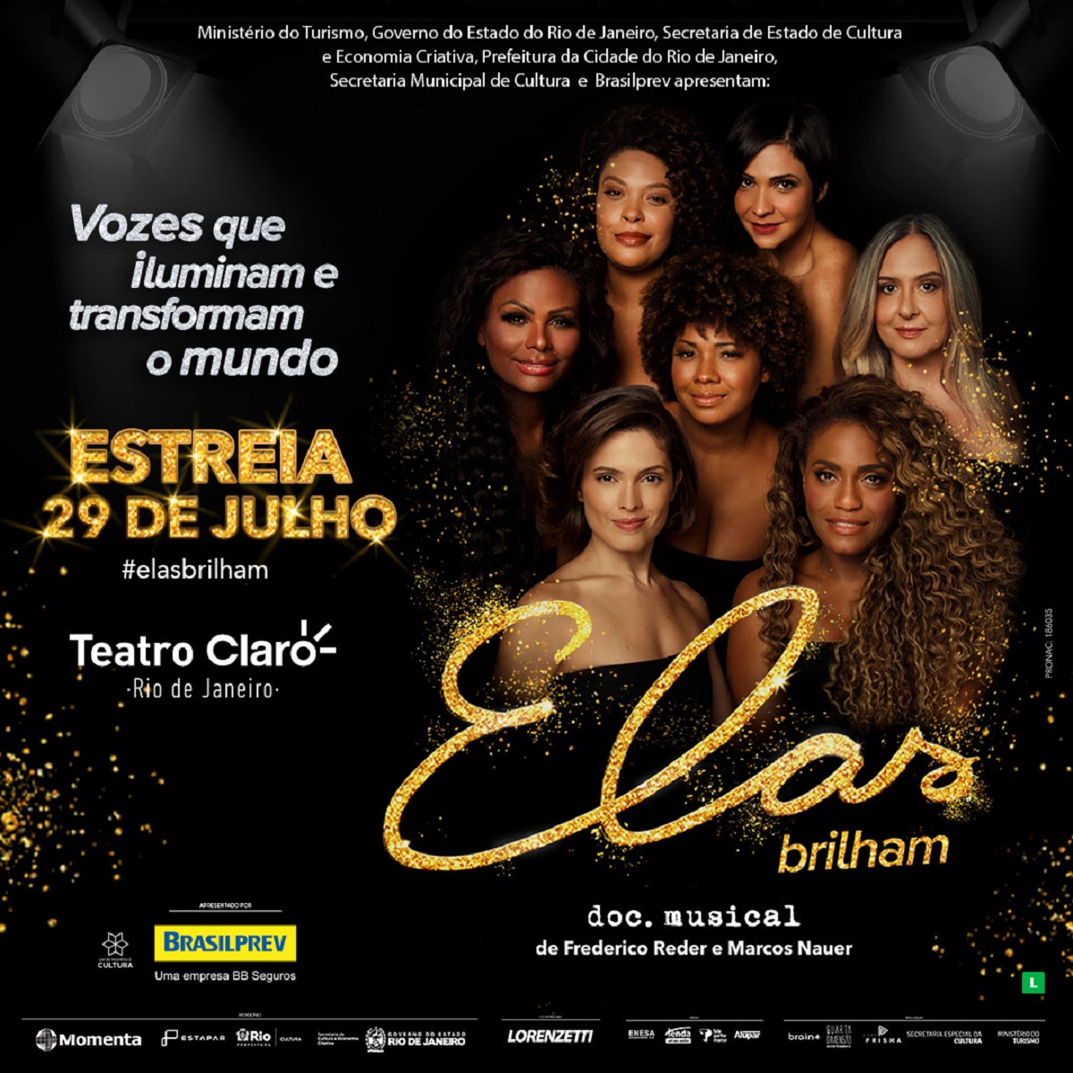 "Elas Brilham - Vozes que Iluminam e Transformam o Mundo" estreia no Teatro Claro Rio