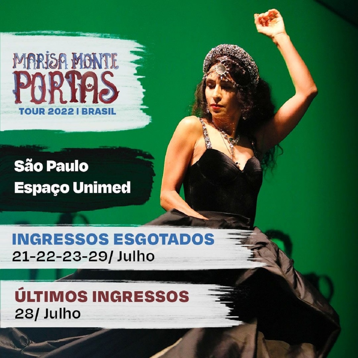 Em julho, Marisa Monte apresenta grande temporada no Espaço Unimed