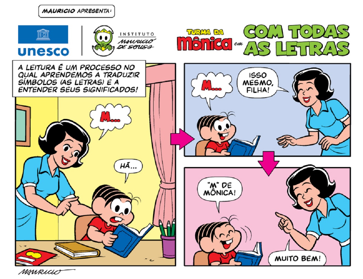UNESCO e Instituto Mauricio de Sousa lançam campanha de valorização da leitura