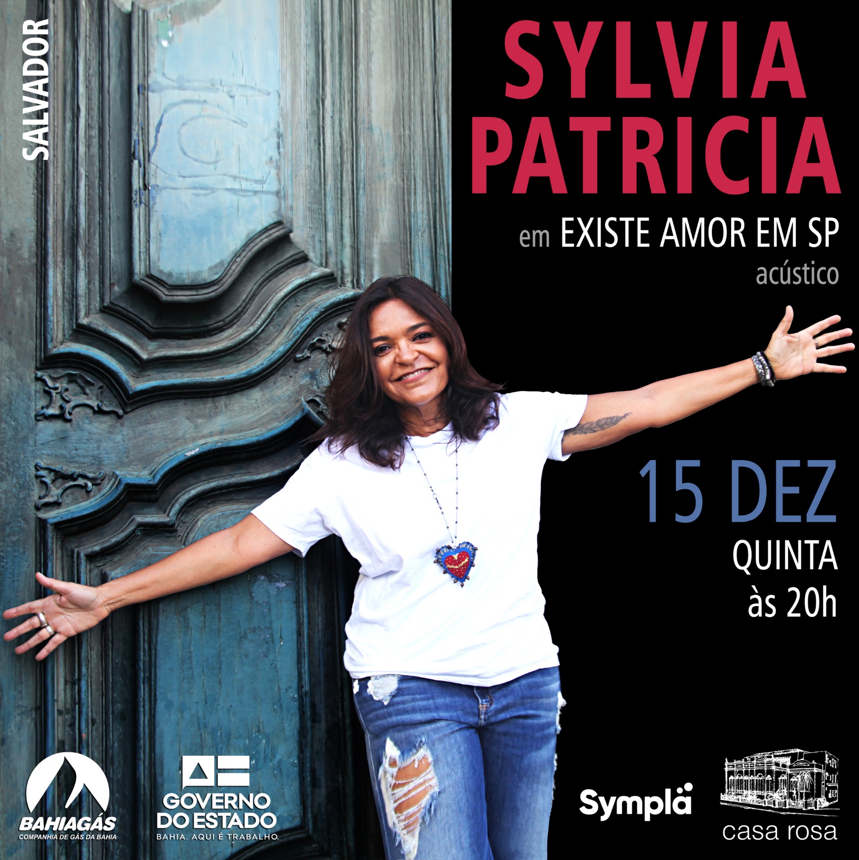 Sylvia Patricia faz show acústico no dia em Salvador