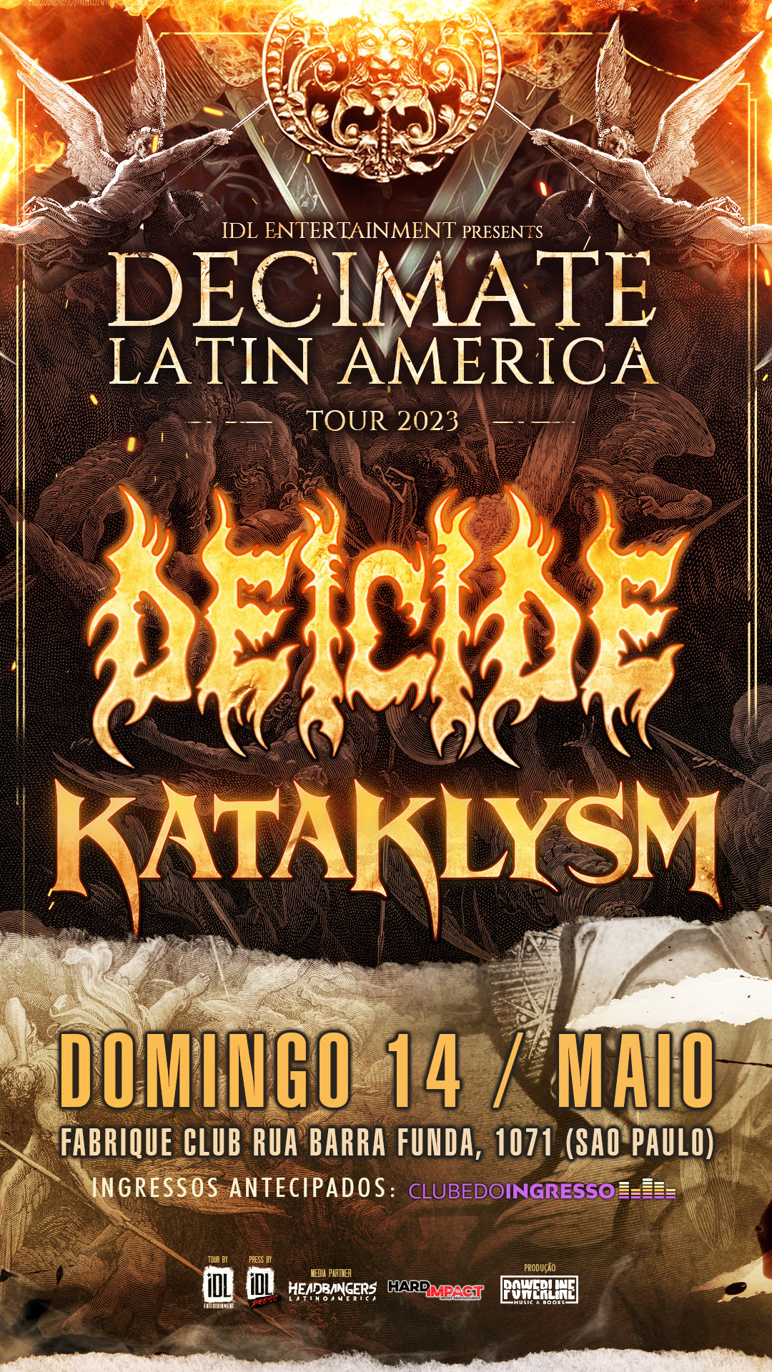 Deicide e Kataklysm anunciam show juntos em São Paulo