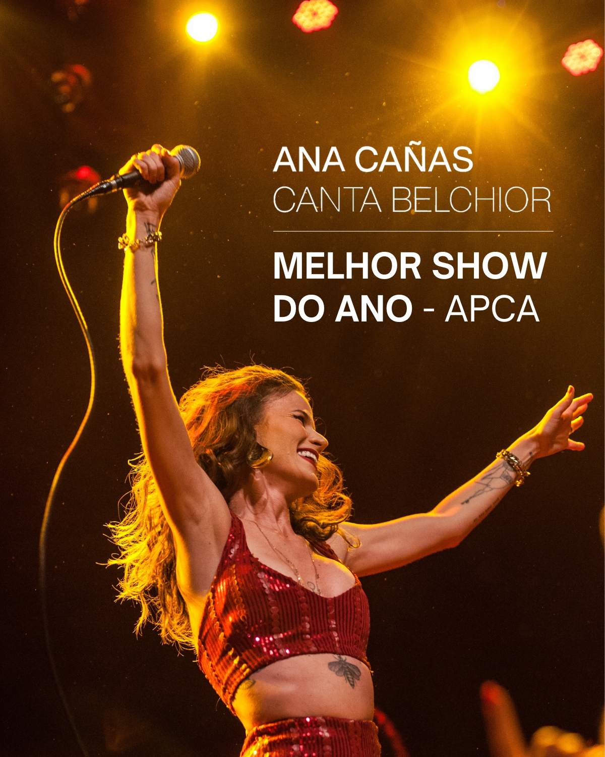 Ana Cañas recebe o prêmio de "Melhor Show do Ano" pela APCA 2022