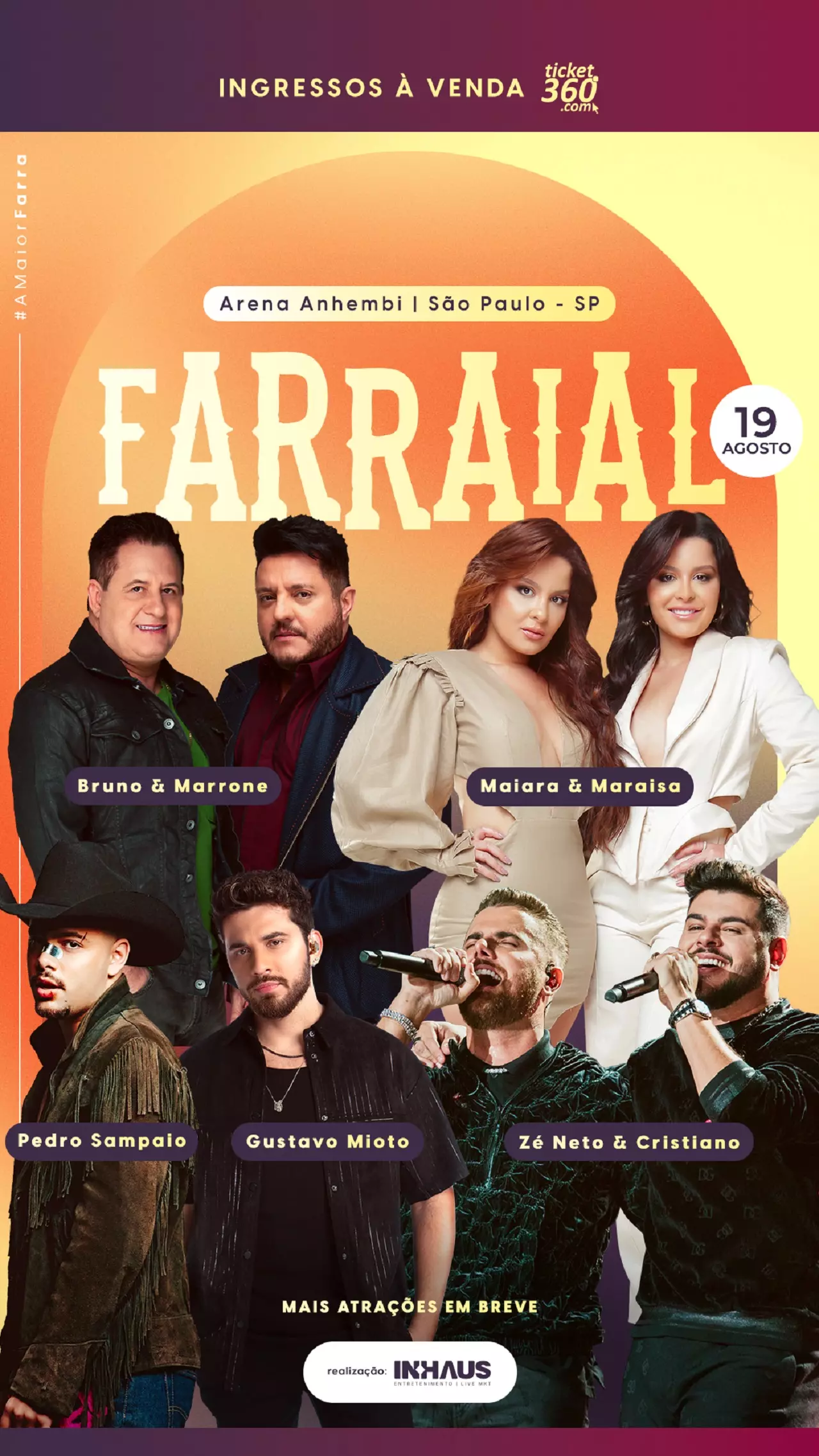 Maiara & Maraisa, Pedro Sampaio e mais são confirmados no Farraial 2023