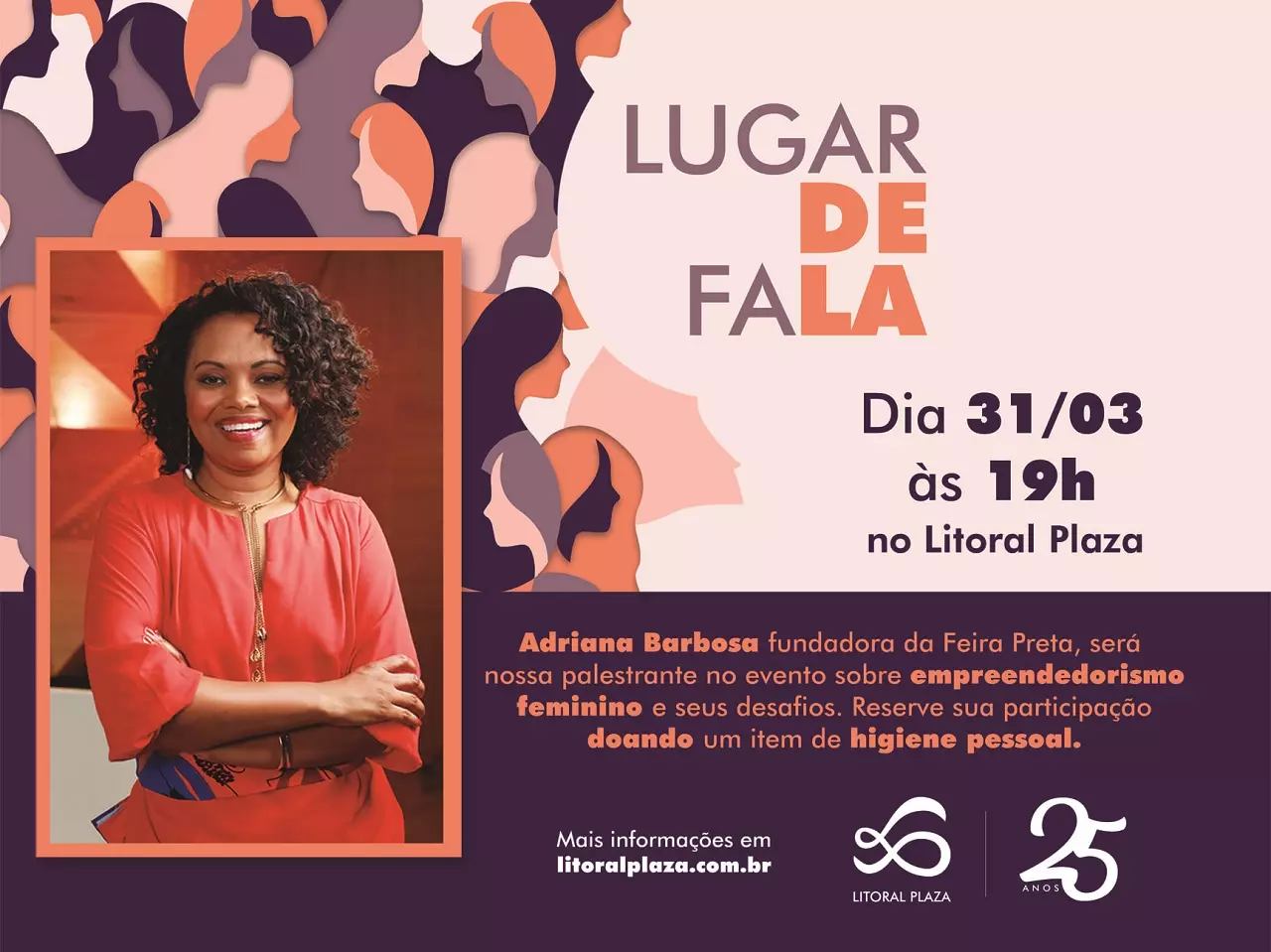 Evento 'Lugar DE faLA' recebe Adriana Barbosa, fundadora da Feira Preta