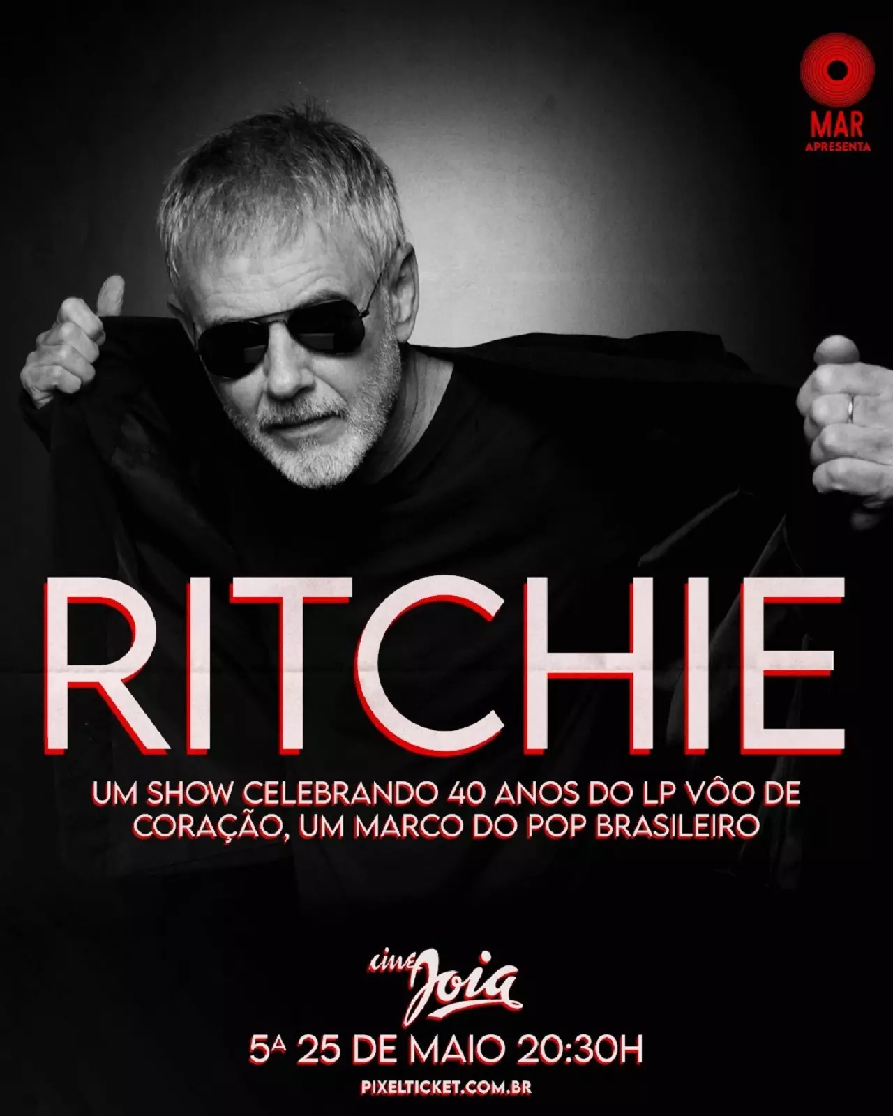 Ritchie faz show em SP de comemoração aos 40 anos do LP ‘Voo de Coração’