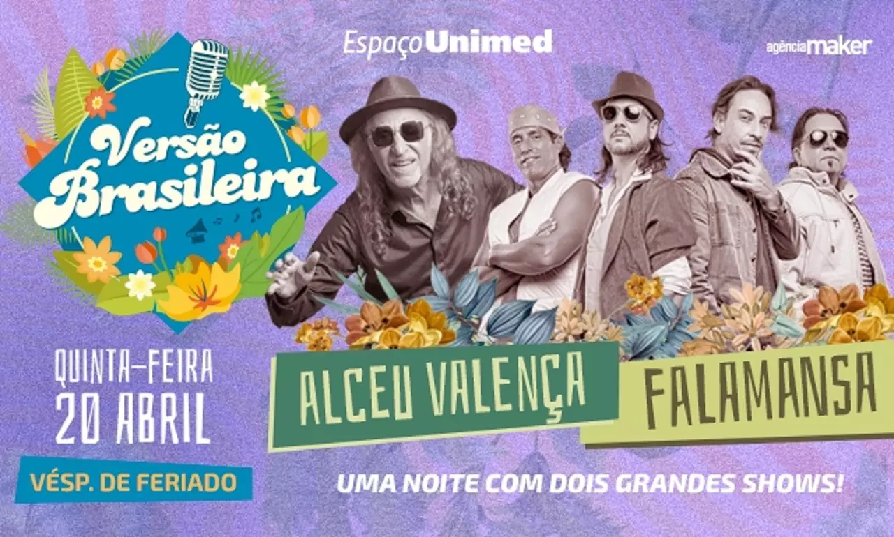 Falamansa e Alceu Valença apresentam "Versão Brasileira" no Espaço Unimed