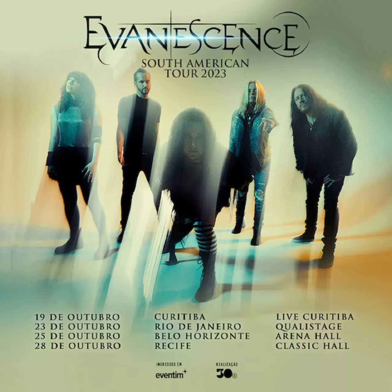 Evanescence confirma cinco shows no Brasil para outubro