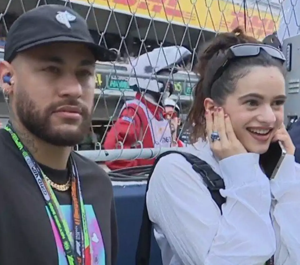 Fórmula 1: Rosalía e Neymar se encontram em corrida em Barcelona