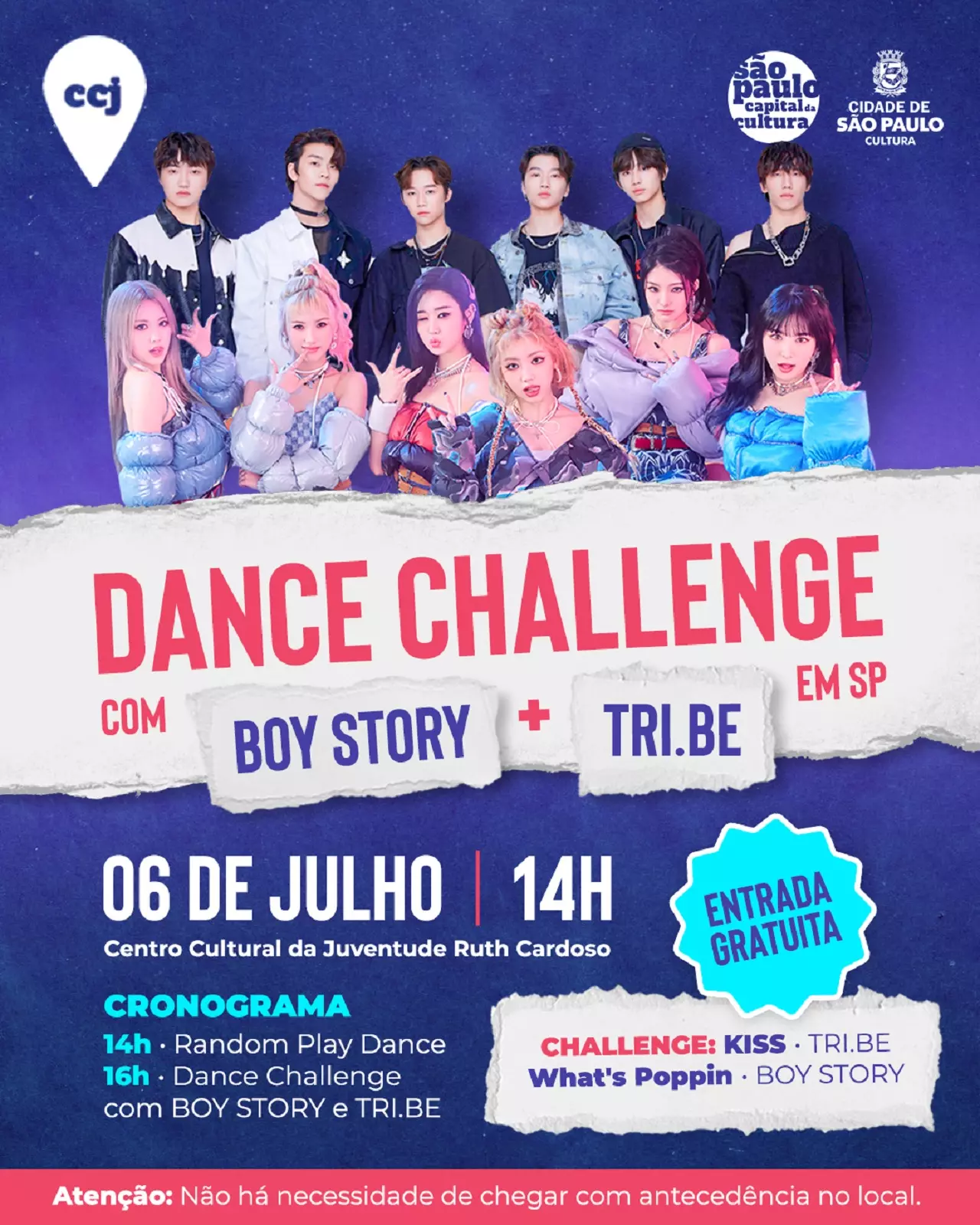 TRI.BE e BOY STORY farão evento gratuito em São Paulo