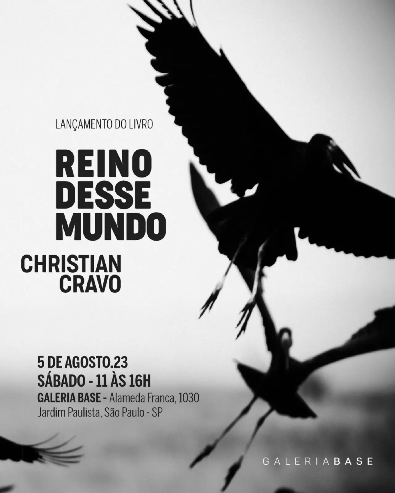 Christian Cravo lança livro Reino Desse Mundo na Galeria base