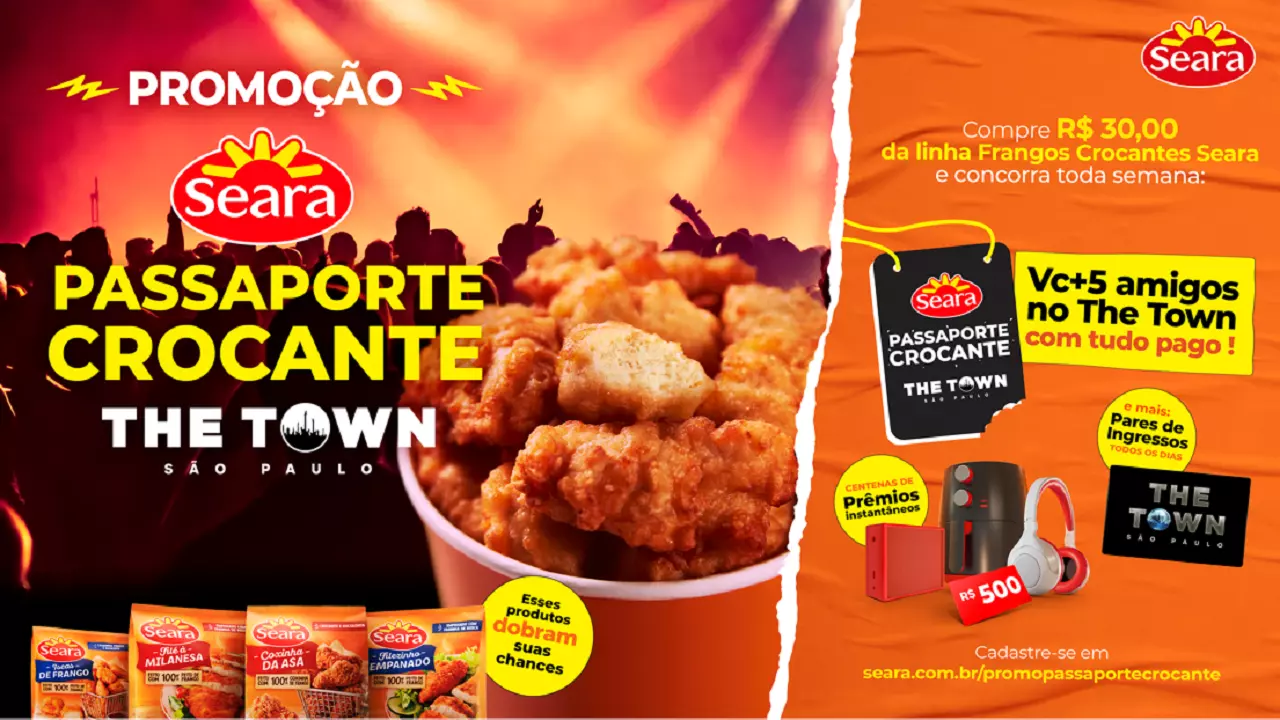 Promoção ‘Passaporte Crocante’ da Seara leva consumidores para o The Town