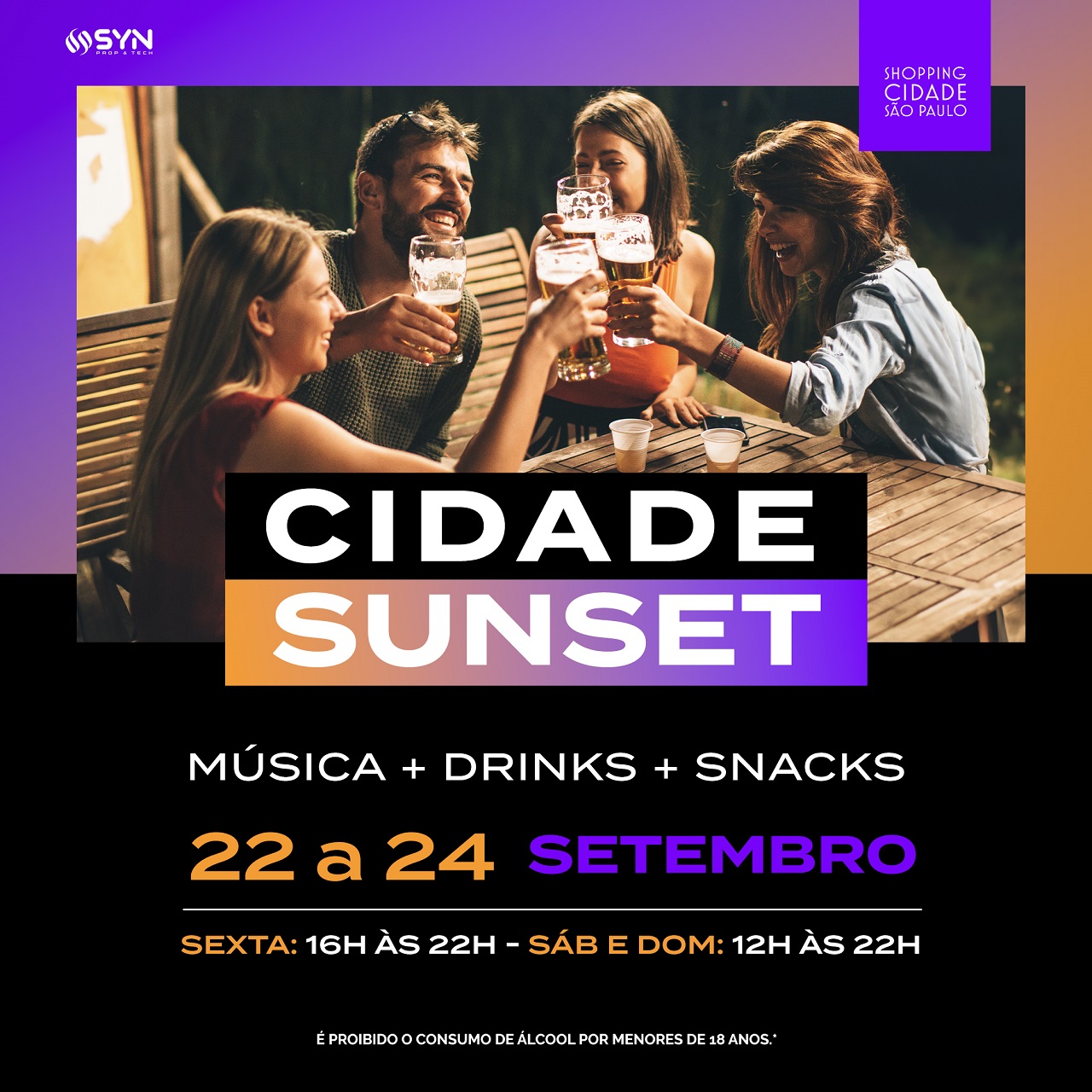 Shopping Cidade São Paulo terá bar ao ar livre com música ao vivo