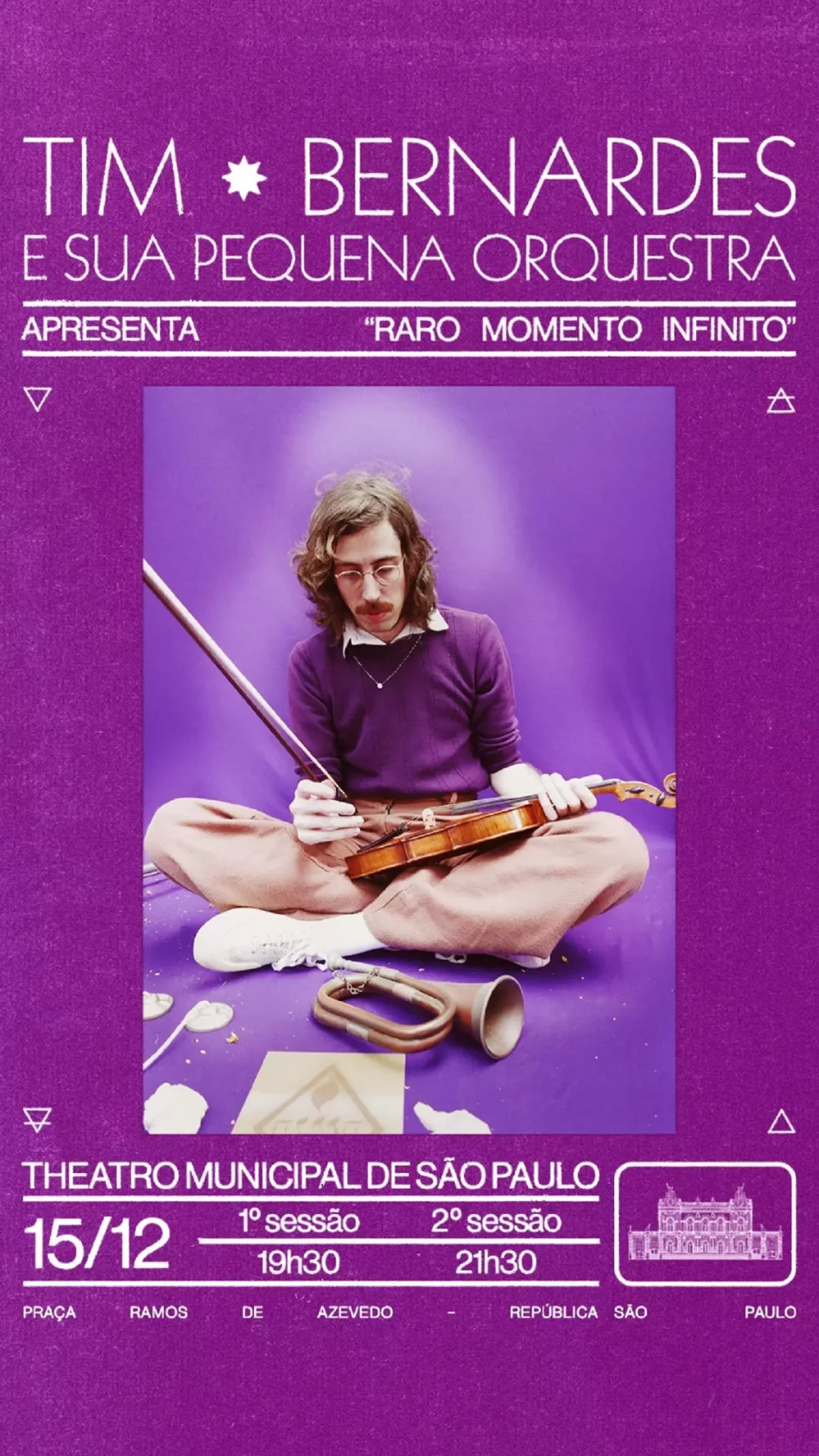 Tim Bernardes apresenta o show no Theatro Municipal de São Paulo