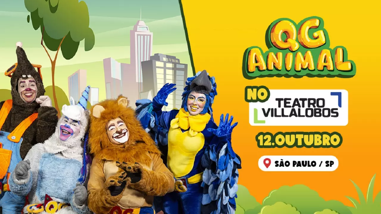 QG Animal leva diversão, música e dança ao Teatro Villa Lobos no Dia das Crianças